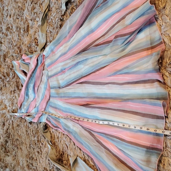 Y2K pastel striped faux wrap prom dress - Picture 7 of 13